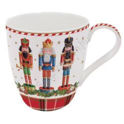 Karácsonyi mintás Porcelán bögre - 350 ml - Vintage Nutcracker