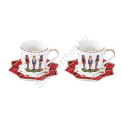 Karácsonyi Diótörős Porcelán eszpresszó kávés csésze - 100 ml - Vintage Nutcracker