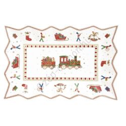 Karácsonyi porcelán tálca - 35x23cm - Polar Express
