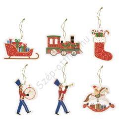 Karácsonyi porcelán díszek - 8,5cm - Polar Express