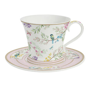 Porcelán reggeliző csésze - 350ml - Birds Melody