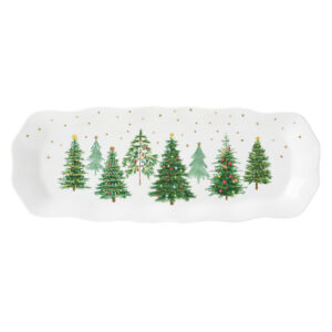 Porcelán tálca - 37x14cm - Festive Trees