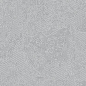 Lace Embossed silver papírszalvéta 33x33cm, 15db-os