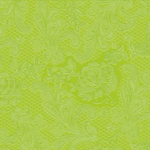 Lace Embossed lime papírszalvéta 25x25cm, 15db-os