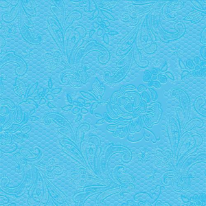 Lace embossed light blue papírszalvéta 25x25cm, 15db-os