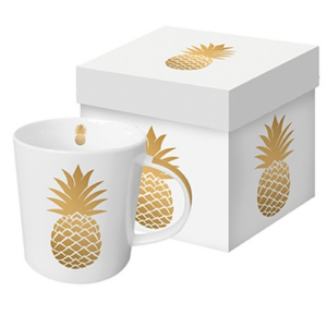 Porcelán bögre - 350 ml - Golden Pineapple