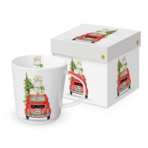 Porcelán bögre - 400 ml - Christmas Taxi