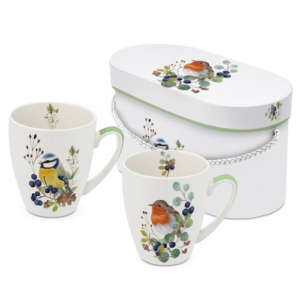 Porcelán bögre - 350ml - dobozban, 2db-os, Deux Oiseaux