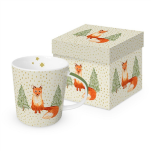 Porcelán bögre 400ml Snowflakes &amp; Fox