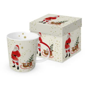 Porcelán bögre 400ml Snowflakes &amp; Santa