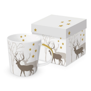 Porcelán bögre 400ml Winter Deers 