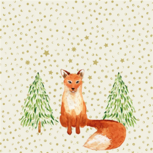 Snowflakes &amp; Fox papírszalvéta 33x33cm, 20db-os