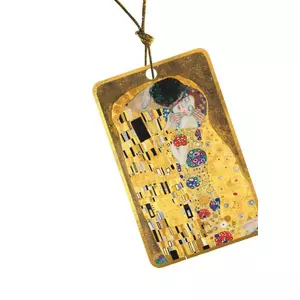 FRI.11482 Ajándékkísérő kártya papír,10db-os,Klimt:The Kiss,arany kerettel