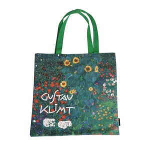 Textil bevásárló táska - Klimt: Kert napraforgókkal