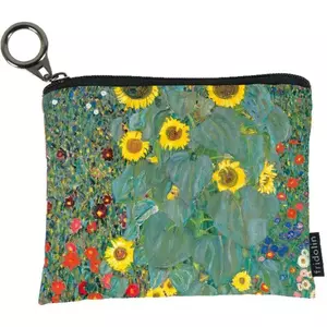 Mini pénztárca - Klimt: Kert napraforgókkal