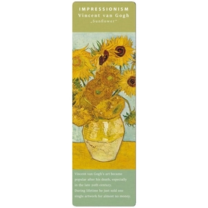 Könyvjelző 5x16cm, Van Gogh: Sonnenblumen