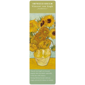 Könyvjelző 5x16cm, Van Gogh: Sonnenblumen