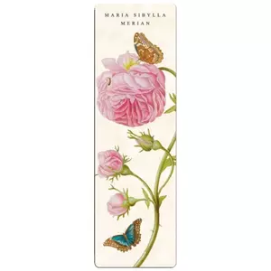 Könyvjelző 5x16cm, Maria Sibylla Merian: Rose, bright pink