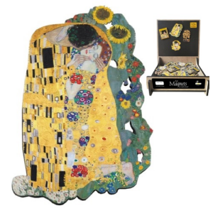 Hűtőmágnes - Klimt: The Kiss mit Sonnenblumen