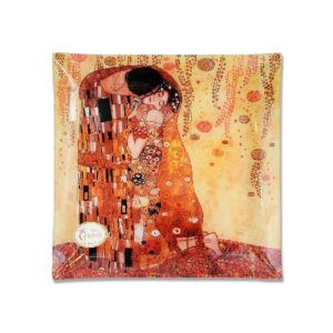 Üvegtányér - 30x30cm - Klimt: The Kiss