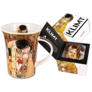 Porcelán bögre Klimt dobozban - 350ml - Klimt: A csók