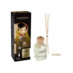 Szobaillatosító 100ml, Klimt: Kiss dobozban, rattan pálcikával, illat: Amber (Borostyán)