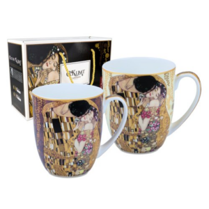 Porcelán bögreszett 2db-os, 450ml, Klimt:The Kiss