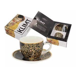 Porcelán csésze és alj - 80ml - Klimt: Életfa