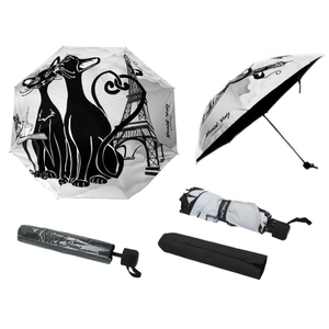 Automata esernyő - 100cm - Fekete macska, Párizs