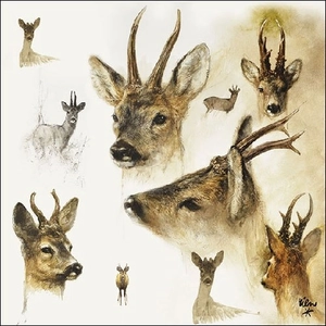 Portraits of Deer papírszalvéta 33x33cm, 20db-os