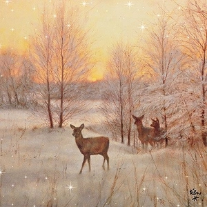 Deer At Sunset papírszalvéta 33x33cm, 20db-os
