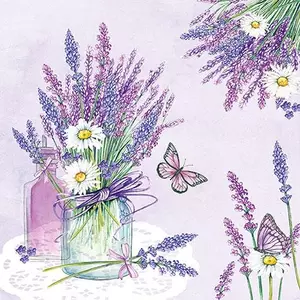 Lavender Jar Lilac papírszalvéta 33x33cm, 20db-os
