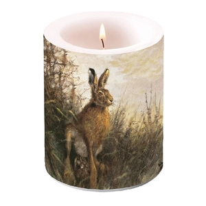 Átvilágítós gyertya 12x10cm - Portrait of Hare