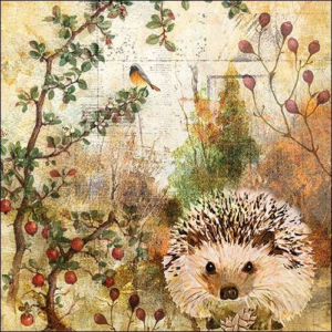 Autumn Hedgehog papírszalvéta 33x33cm, 20db-os