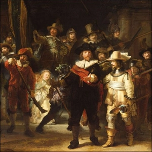 Night Watch  papírszalvéta 33x33cm, 20db-os (Rembrandt: Éjjeli őrjárat)