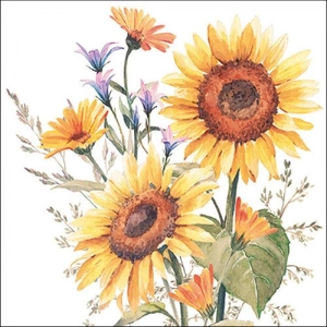 Sunflowers papírszalvéta 33x33cm, 20db-os