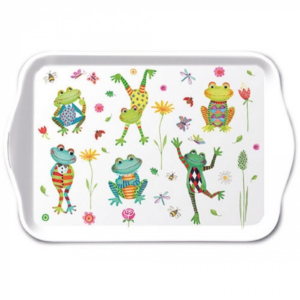 Műanyag kis méretű tálca - 13x21cm - Happy Frogs