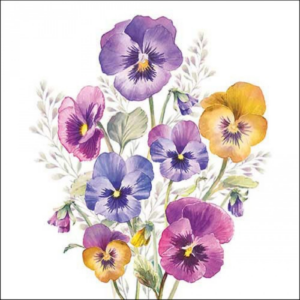 Pansies papírszalvéta 33x33cm, 20db-os