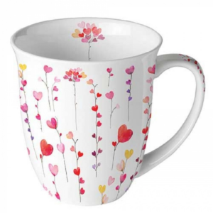 Hearts garlands porcelán bögre - 400ml