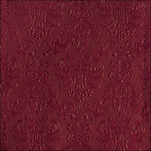 Elegance ruby red dombornyomott papírszalvéta 40x40cm, 15db-os