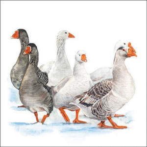 Winter geese papírszalvéta 33x33cm, 20db-os