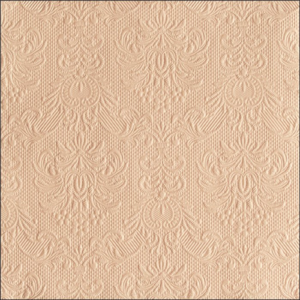 Elegance beige dombornyomott papírszalvéta 40x40cm, 15db-os