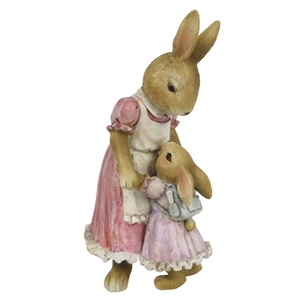 Nyuszimama kislánynyuszival - Húsvéti dekoráció
