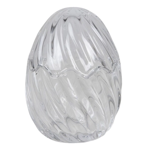 Üveg tojás alakú bonbonier 9x12cm