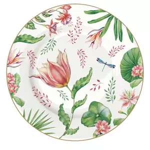 Porcelán desszertes tányér - 19cm - Botanic Chic
