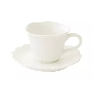 Porcelán kávéscsésze szett - 110ml - Fleuri white