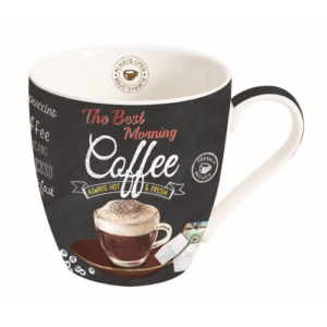 Porcelán bögre - 350ml - It&#039;s Coffee Time Brown