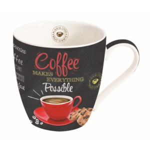 Porcelán bögre - 350ml - It&#039;s Coffee Time Red