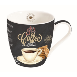 Porcelán bögre - 350ml - It&#039;s Coffee Time White