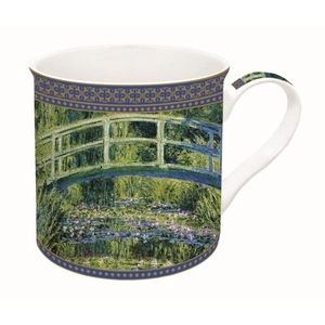Porcelán bögre - 300 ml - Monet: Vizililiom és Japán híd